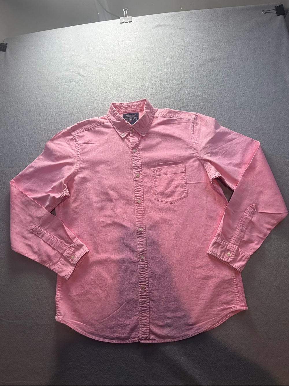 American Eagle Pink Slim Fit Oxford Shirt Men’s Large